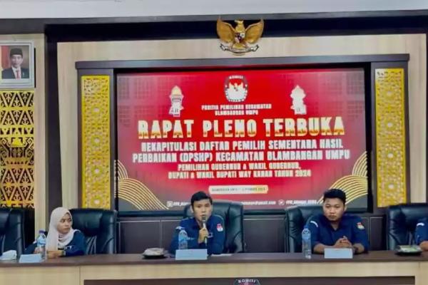 Rapat Pleno PPK Blambangan Umpu, menetapkan DPSHP 25.947 Pemilih